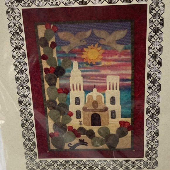 Cactus Cat Pattern Dove of the Desert quilt pattern Mission San Xavier Arizona - Picture 3 of 3